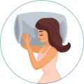 Illustration of a sleeper lying on their side